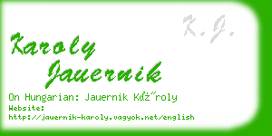 karoly jauernik business card